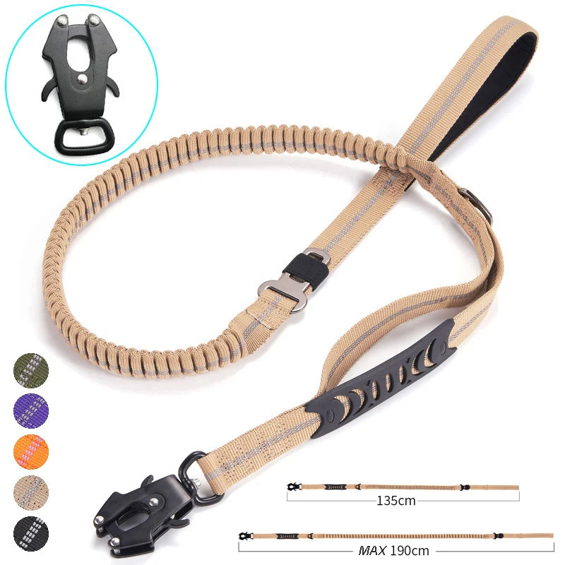 Heavy Duty Leash with Seatbelt Attachment